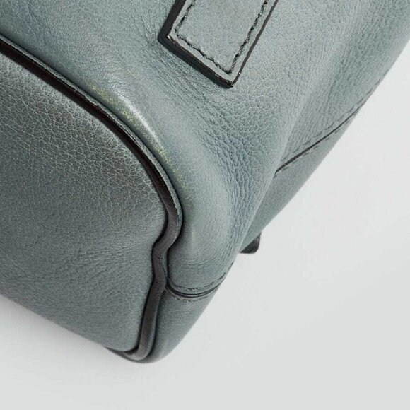 Chloe Light Blue Leather/Suede Small Faye Backpack Bag - Picture 4 of 11